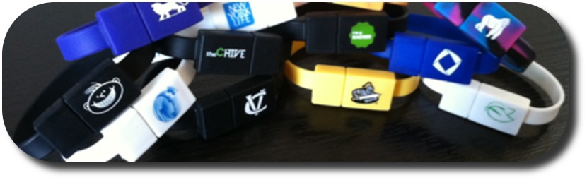 bracelets clé USB commercialisés par Get On Hand