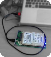 Disque dur branché via un port USB