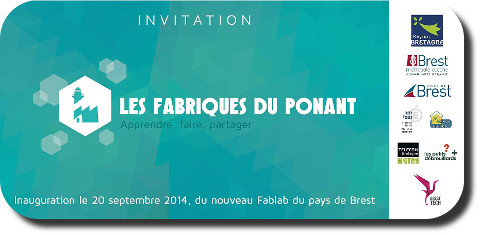 invitation à l'inauguration des fab du Ponant